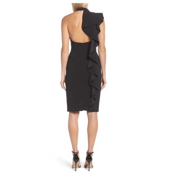 Adrianna Papell | Dresses | Adrianna Papell Ruffle Crepe Halter Dress |  Poshmark